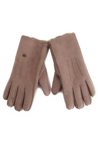 EMU Australia Rękawiczki Damskie Beech Forest Gloves Brązowy. Kolor: brązowy. Materiał: zamsz, skóra