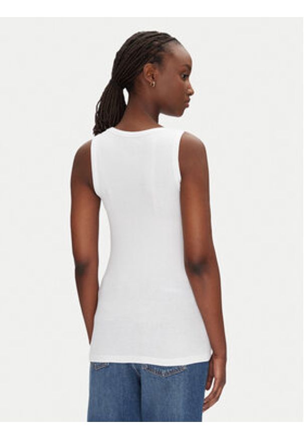 BOSS Top C_Ematite 50547548 Biały Slim Fit. Kolor: biały. Materiał: bawełna