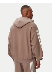 Adidas - adidas Bluza Kit 3-Stripes Hoodie KW2406 Beżowy Regular Fit. Kolor: beżowy. Materiał: bawełna #2