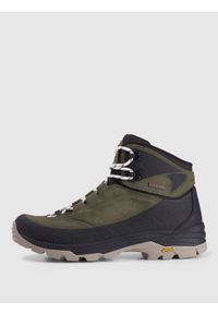 4f - 4F Wysokie buty trekkingowe HORIZON z membraną męskie - zielone 45. Wysokość cholewki: przed kolano. Kolor: zielony. Materiał: guma, zamsz. Szerokość cholewki: normalna