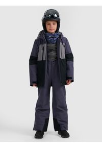 4f - 4F Kurtka narciarska membrana 10000 chłopięca - szara 134 (8-9 lat). Kolor: szary. Materiał: materiał, poliester. Sezon: lato #2