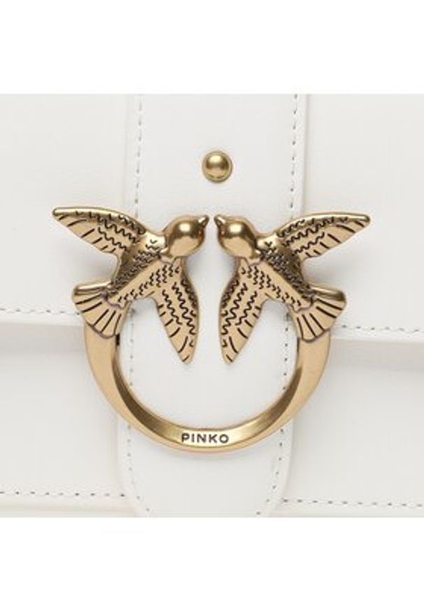 Pinko - PINKO Torebka Love One Pocket C PE 23 PLTT 100061 A0F1 Biały. Kolor: biały. Materiał: skórzane