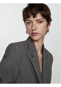 mango - Mango Marynarka Bowery 77014767 Szary Loose Fit. Kolor: szary. Materiał: syntetyk, wiskoza #7