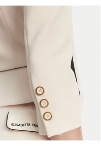 Elisabetta Franchi Marynarka GI-T51-51E2-V560 Écru Regular Fit. Materiał: syntetyk #5