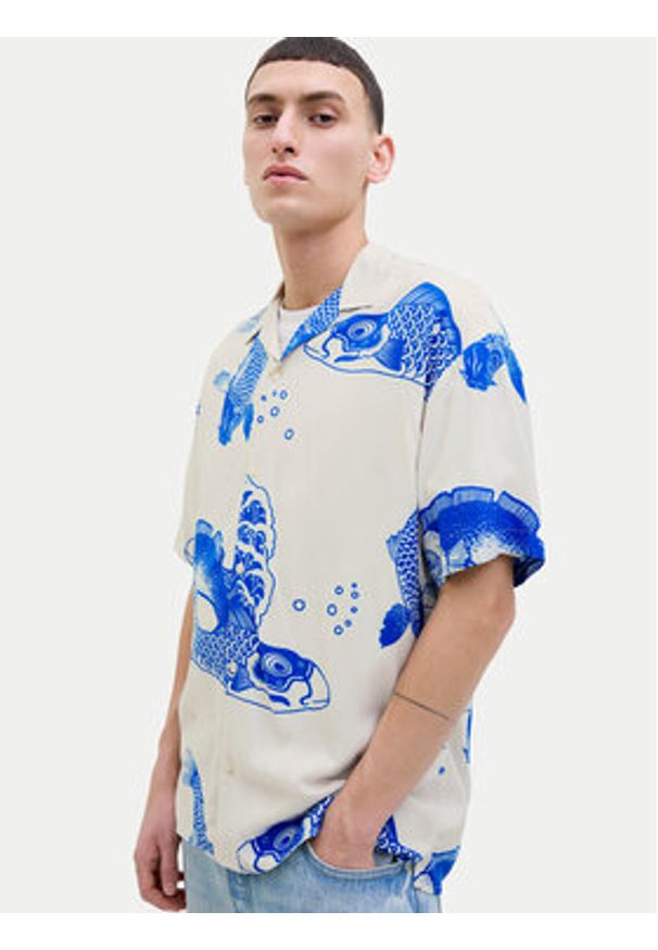 Jack & Jones Koszula Jeff 12268465 Niebieski Relaxed Fit. Kolor: niebieski. Materiał: wiskoza