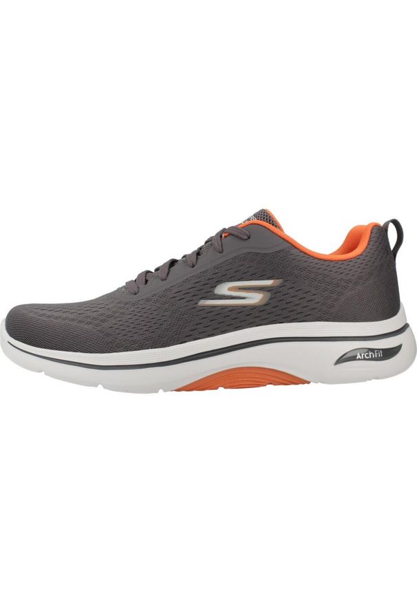 skechers - Kapcie SKECHERS GO WALK ARCH FIT 2.0 Szary. Kolor: szary. Materiał: tkanina