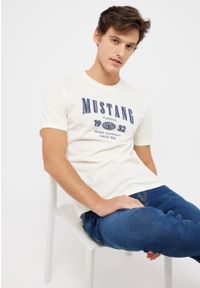 Mustang - MUSTANG AUSTIN MĘSKI T-SHIRT KOSZULKA LOGO WHISPER WHITE 1014938 2013 #5