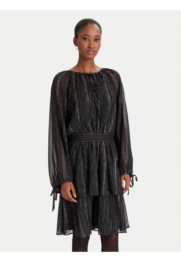 DKNY Sukienka koktajlowa DD5H1H71 Czarny Regular Fit. Kolor: czarny. Materiał: syntetyk. Styl: wizytowy