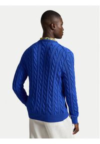 Polo Ralph Lauren Sweter 710775885546 Niebieski Regular Fit. Typ kołnierza: polo. Kolor: niebieski. Materiał: bawełna #2
