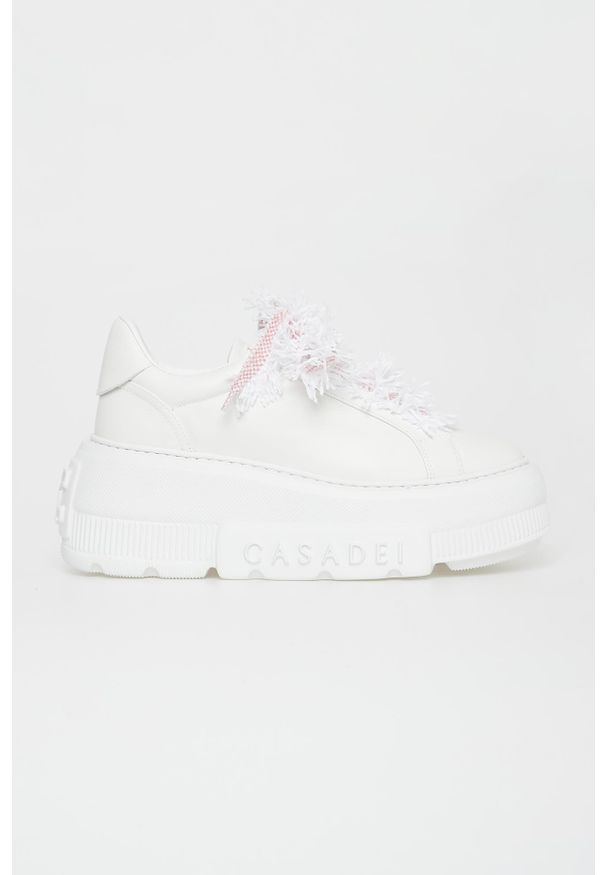 Casadei - Sneakersy damskie skórzane CASADEI. Materiał: skóra
