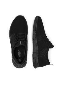 Rieker Sneakersy B7796-01 Czarny. Kolor: czarny. Materiał: materiał #7
