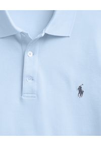 Ralph Lauren - RALPH LAUREN - Koszulka Polo Slim Fit. Typ kołnierza: polo. Kolor: niebieski. Materiał: bawełna, prążkowany. Wzór: aplikacja, haft. Styl: klasyczny #2