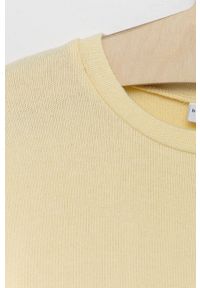 Name it Sweter dziecięcy kolor żółty lekki. Kolor: żółty. Materiał: dzianina