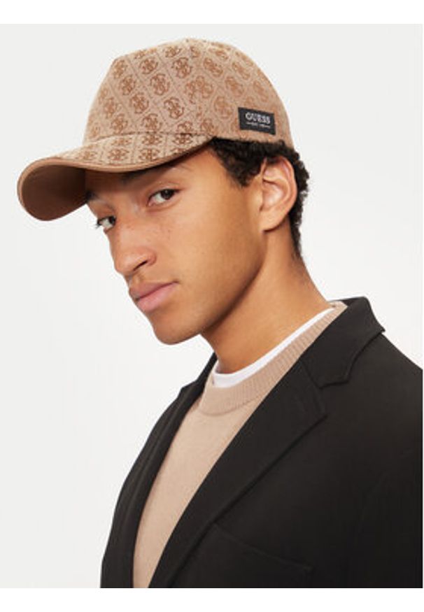 Guess Czapka z daszkiem AM9369 POL01 Beżowy. Kolor: beżowy. Materiał: materiał