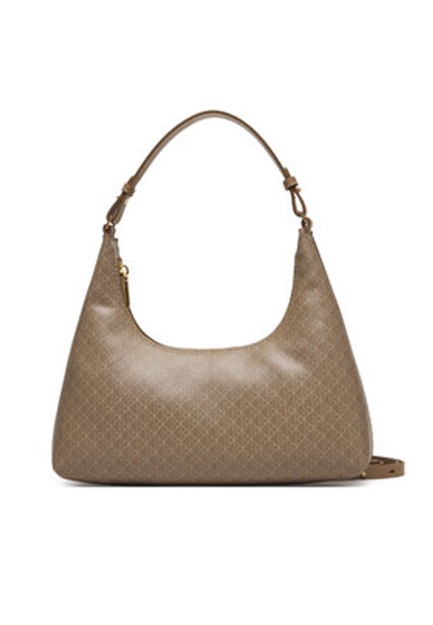 Calvin Klein Torebka Emblem Aop Conv Shoulder Bag LV04F3298G Beżowy. Kolor: beżowy. Materiał: skórzane