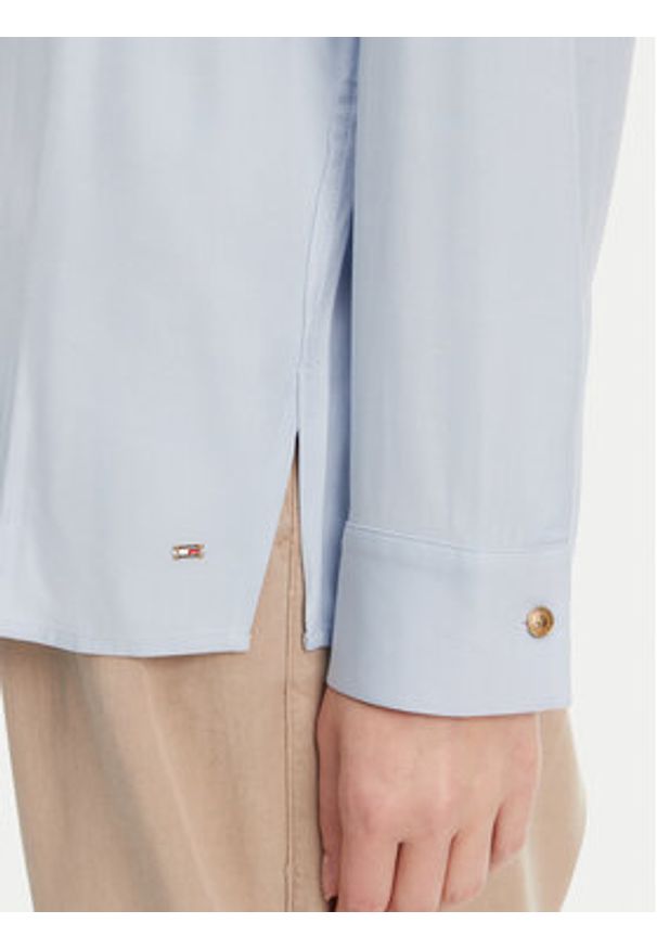 TOMMY HILFIGER - Tommy Hilfiger Koszula WW0WW44045 Błękitny Relaxed Fit. Kolor: niebieski. Materiał: wiskoza