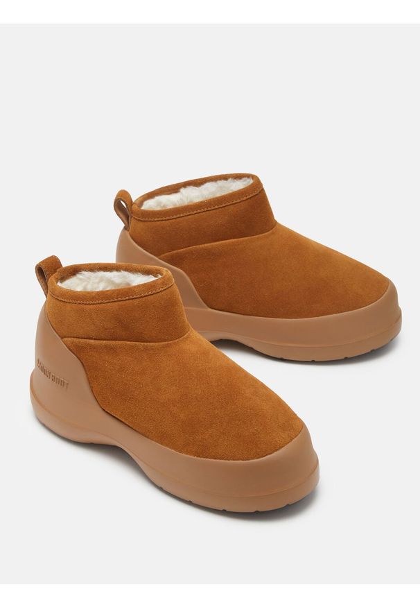 Śniegowce damskie Moon Boot LUNA LOW BOOT SUEDE. Kolor: brązowy