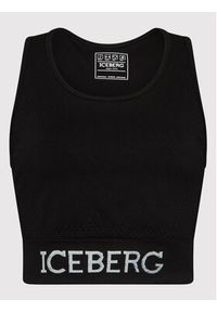 Iceberg Top 22EI2P0TA136303 Czarny Slim Fit. Kolor: czarny. Materiał: syntetyk