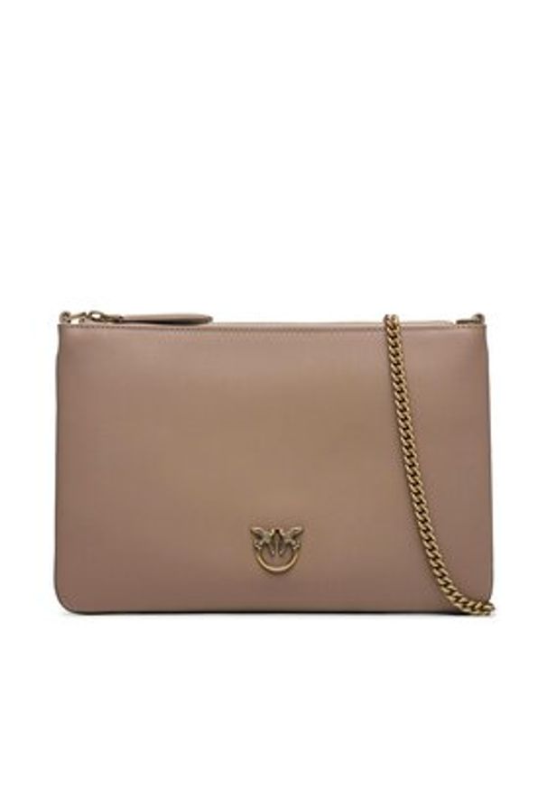 Pinko - PINKO Torebka Flat Classic AI 23-24 PCPL 100455 A0F1 Beżowy. Kolor: beżowy. Materiał: skórzane