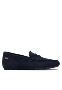 TOMMY HILFIGER - Tommy Hilfiger Mokasyny Flag Soft Suede Driver Loafer FW0FW08558 Granatowy. Kolor: niebieski. Materiał: skóra, zamsz #1