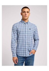 Lee - LEE MĘSKA KOSZULA LEE BUTTON DOWN ATLANTIC 112349957. Typ kołnierza: button down