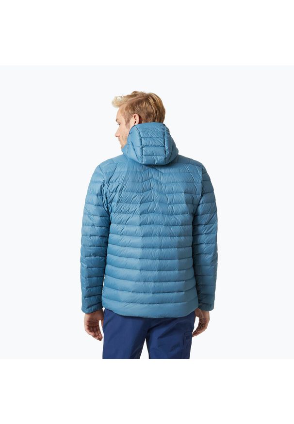Kurtka puchowa męska Helly Hansen Verglas Hooded Down Insulator. Kolor: niebieski. Materiał: puch. Sport: turystyka piesza