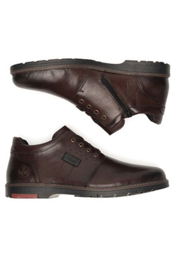 Rieker Półbuty 10511-25 Brązowy. Kolor: brązowy. Materiał: skóra