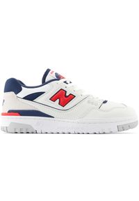 Buty unisex New Balance BB550ESD – białe. Okazja: na co dzień. Kolor: biały. Materiał: skóra. Szerokość cholewki: normalna #1