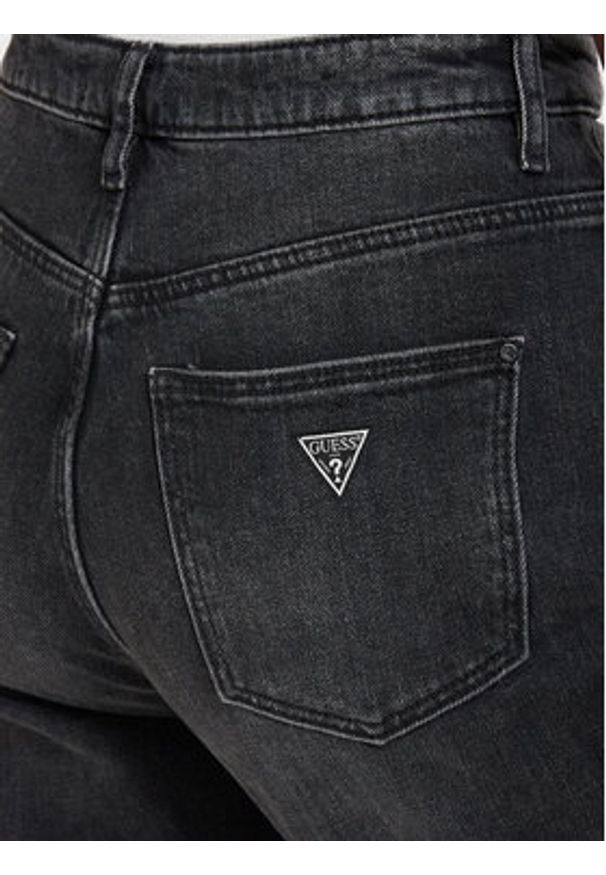 Guess Jeansy W2YA21 D4QD1 Czarny Mom Fit. Kolor: czarny