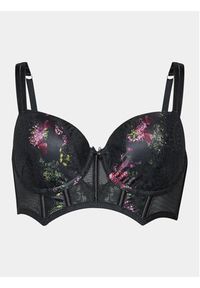 Hunkemöller Biustonosz balkonetka Amelie Pd Ll 203517 Czarny. Kolor: czarny. Materiał: syntetyk #3