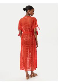 Iconique Sukienka plażowa Temptation IC26-119 Czerwony Regular Fit. Okazja: na plażę. Kolor: czerwony. Materiał: syntetyk #5