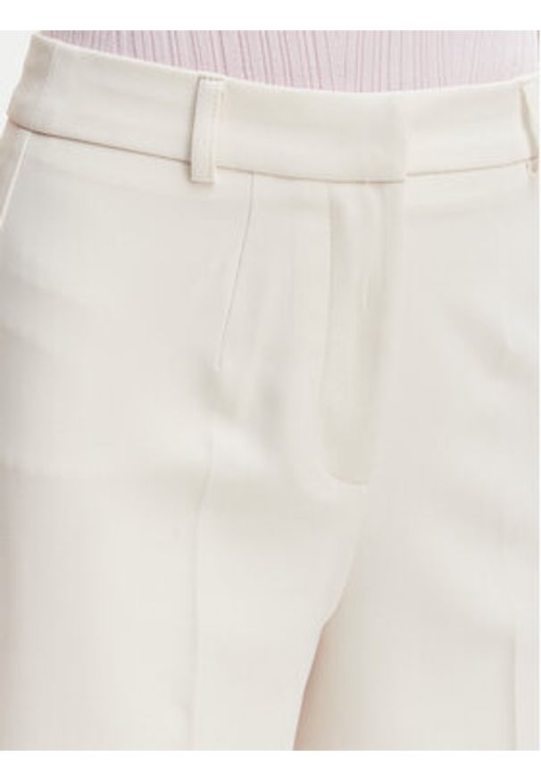 Morgan Spodnie materiałowe 242-POYA.F Écru Straight Fit. Kolor: kremowy. Materiał: syntetyk