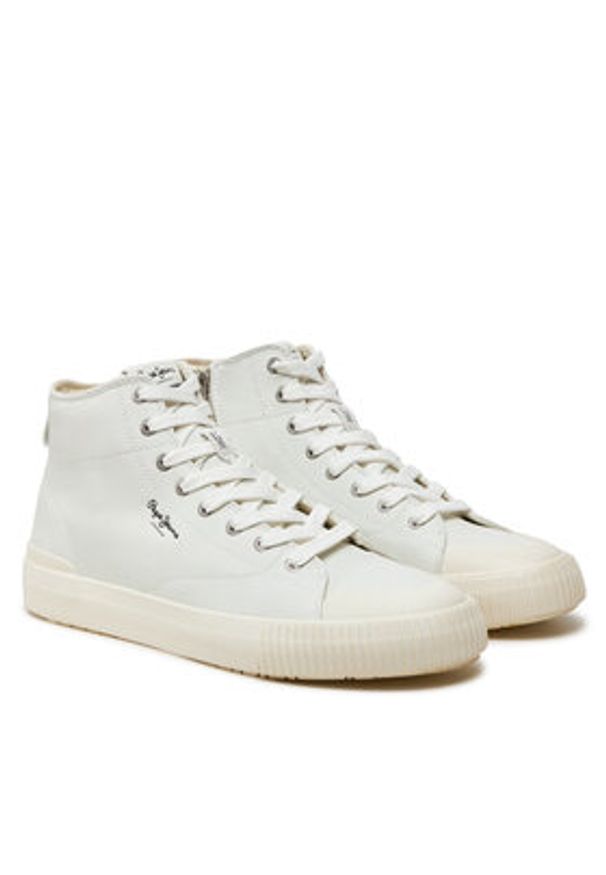 Pepe Jeans Sneakersy Ben Moon M PMS31064 Biały. Kolor: biały. Materiał: skóra