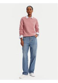 Tommy Jeans Bluza Flag DW0DW19959 Różowy Regular Fit. Kolor: różowy. Materiał: bawełna #3