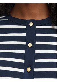 TOMMY HILFIGER - Tommy Hilfiger Bluzka WW0WW48709 Granatowy Slim Fit. Kolor: niebieski. Materiał: bawełna #3