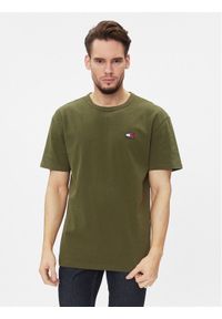 Tommy Jeans T-Shirt Classic Xs Badge DM0DM17870 Zielony Classic Fit. Kolor: zielony. Materiał: bawełna