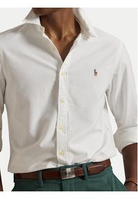 Polo Ralph Lauren Koszula Core Replen 710549084 Biały Slim Fit. Typ kołnierza: polo. Kolor: biały. Materiał: bawełna #6