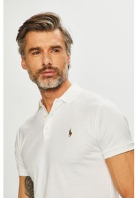 Polo Ralph Lauren - Polo 710685514001. Typ kołnierza: polo. Kolor: biały. Materiał: dzianina. Długość: krótkie. Wzór: gładki #2