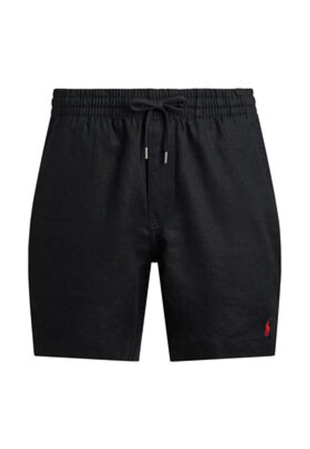 Polo Ralph Lauren Szorty materiałowe 710P08205504 Czarny Regular Fit. Kolor: czarny. Materiał: len