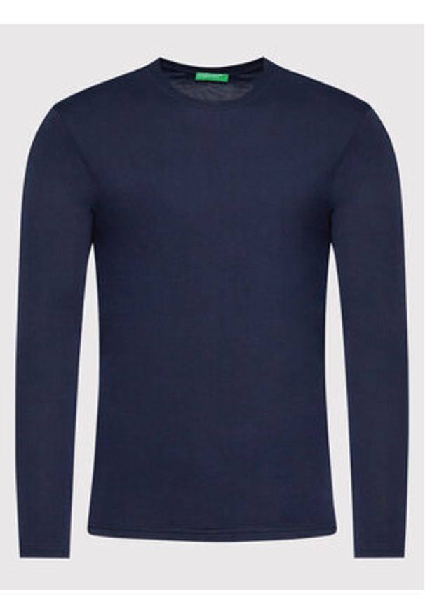 United Colors of Benetton - United Colors Of Benetton Longsleeve 3U53J1F05 Granatowy Relaxed Fit. Kolor: niebieski. Materiał: bawełna. Długość rękawa: długi rękaw