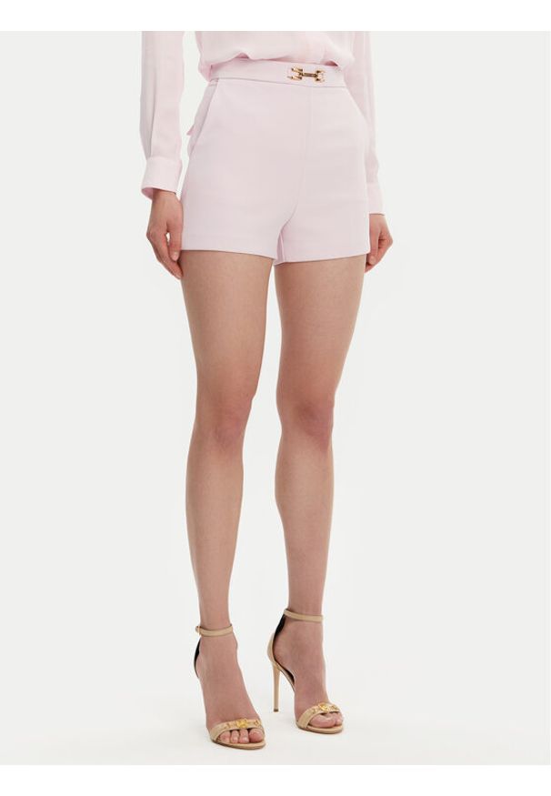 Elisabetta Franchi Szorty materiałowe SH-007-51E2-V240 Różowy Regular Fit. Kolor: różowy. Materiał: syntetyk