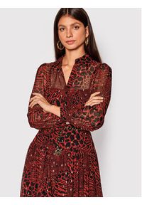 MICHAEL Michael Kors Sukienka koszulowa Metallic Fil Coupé Animal Print MU281425X1 Czerwony Regular Fit. Kolor: czerwony. Materiał: wiskoza. Wzór: nadruk. Typ sukienki: koszulowe #4