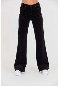 7 FOR ALL MANKIND Czarne damskie spodnie Modern Dojo Velvet, Rozmiar 29. Kolor: czarny