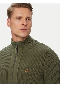 Aeronautica Militare Kardigan 262MA1664UL00409 Khaki Regular Fit. Kolor: brązowy. Materiał: bawełna #4