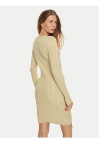 Guess Sukienka dzianinowa Isabella W4BK07 Z3HP2 Beżowy Slim Fit. Kolor: beżowy. Materiał: wiskoza