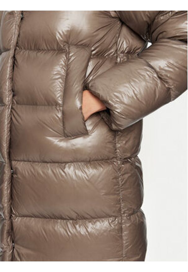 Hetrego - Hetregó Kurtka puchowa Tara 8N728 Beżowy Regular Fit. Kolor: beżowy. Materiał: syntetyk