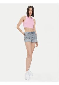 only - ONLY Top Vilma 15282771 Różowy Slim Fit. Kolor: różowy. Materiał: bawełna