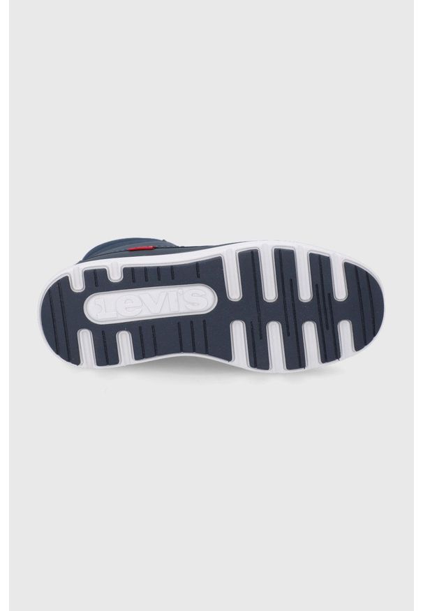 Levi's® - Levi's Buty dziecięce kolor granatowy. Okazja: na spotkanie biznesowe. Nosek buta: okrągły. Zapięcie: sznurówki. Kolor: niebieski. Materiał: guma. Styl: biznesowy