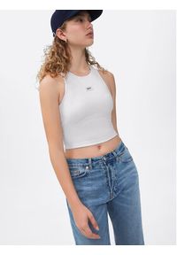 Sprandi Top SP22-TPD101 Biały Slim Fit. Kolor: biały. Materiał: syntetyk #3