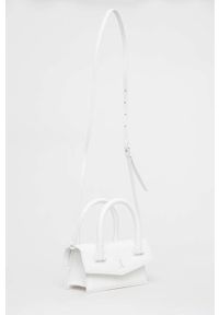 Patrizia Pepe torebka skórzana kolor biały. Kolor: biały. Materiał: skórzane #3